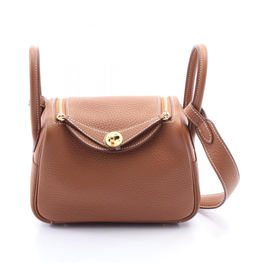 Hermes Lindy Mini Gold Shoulder Bag