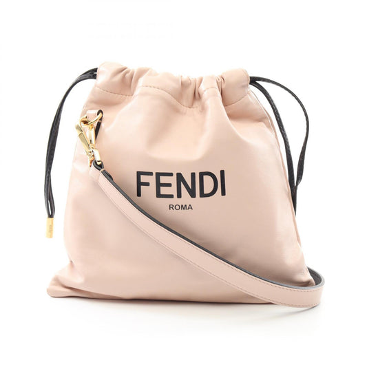 Fendi Leather Slim Clutch Small Shoulder Bag