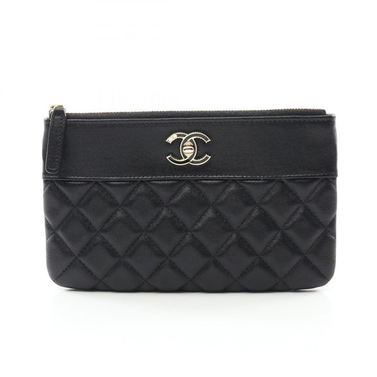 Chanel Matelasse Leather Pouch Black