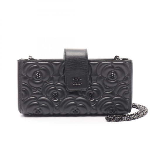 Chanel Camellia Lambskin Shoulder Bag