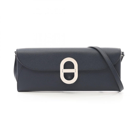 Hermes Leather Shoulder Bag Navy