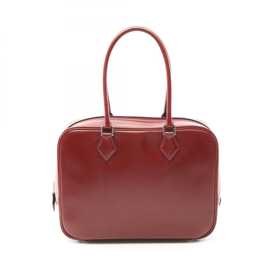 Hermes Plume 28 Handbag Bordeaux Leather