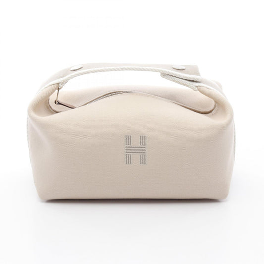 Hermes Canvas Brid A Brac PM Handbag Beige/Gray/White