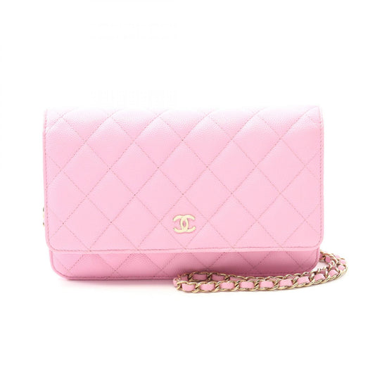 Chanel Matelasse Leather Shoulder Bag Pink