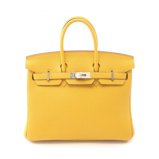 Hermes Birkin 25 Yellow Togo Handbag