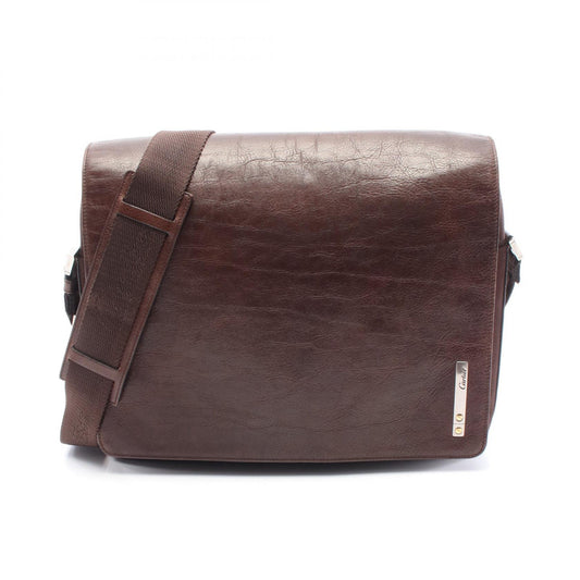 Cartier Santos Canvas Leather Messenger Bag