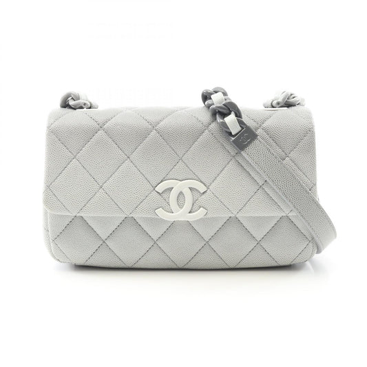 Chanel Mini Matelasse Shoulder Bag Gray