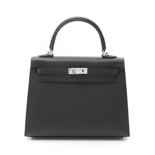 Hermes Kelly 25 Handbag Black Leather
