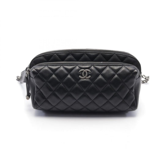 Chanel Matelasse Leather Waist Bag Black