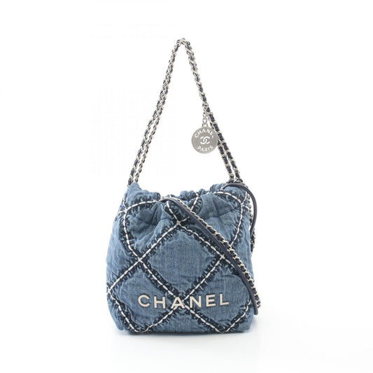 Chanel 22 Mini Denim Shoulder Bag AS3980