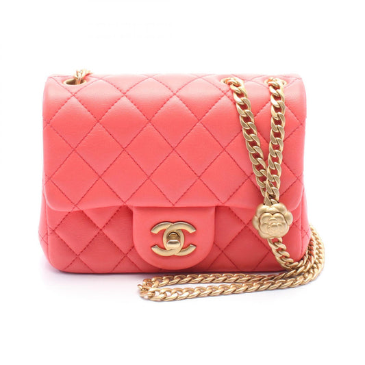 Chanel Mini Matelassé Camellia Leather Shoulder Bag