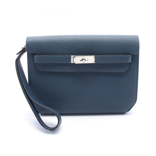 Hermes Kelly Depeche 25 Clutch Bag Green