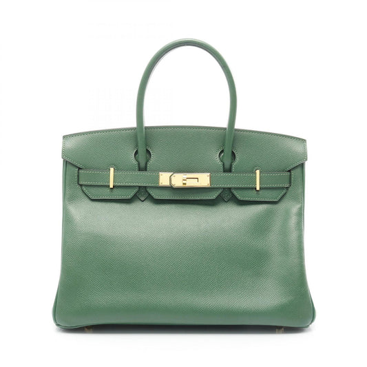 Hermes Birkin 30 Leather Handbag Green