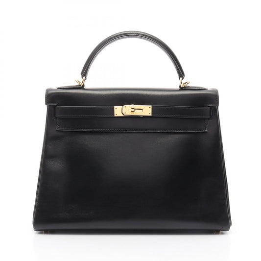 Hermes Kelly 32 Handbag Black Leather