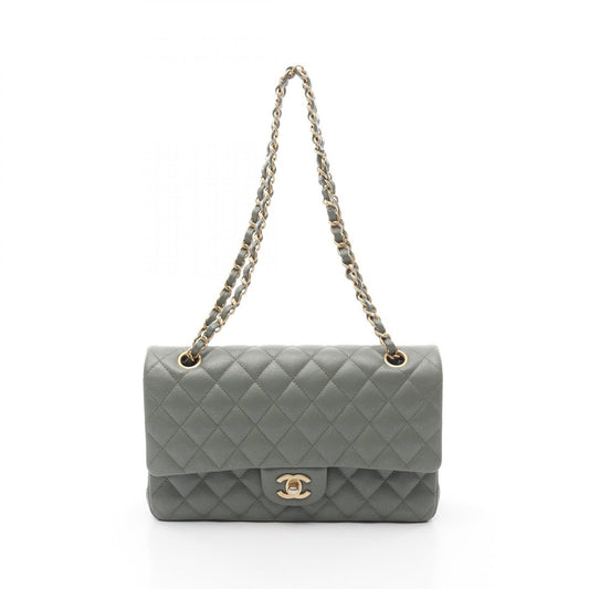 Chanel Caviar Skin Matelasse W Flap Shoulder Bag