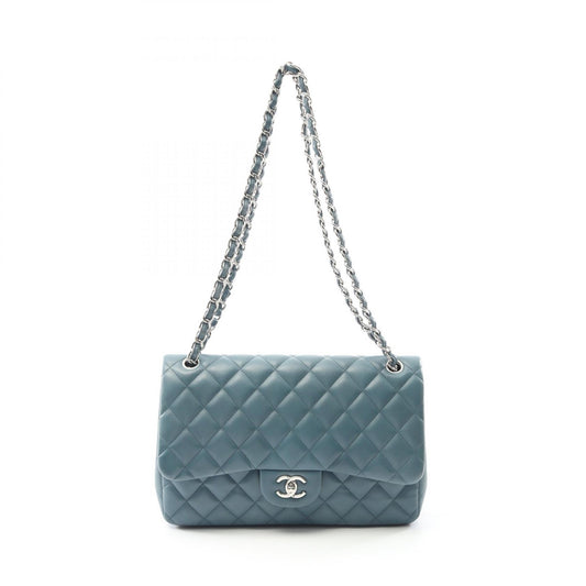 Chanel Lambskin Large Flap Shoulder Bag Green