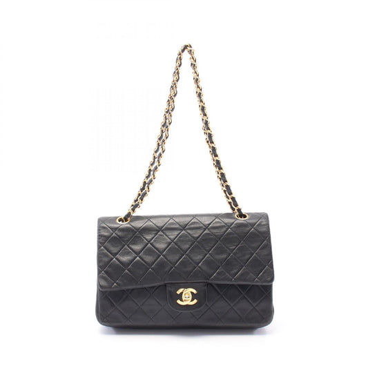 Chanel Lambskin Matelasse W Flap Shoulder Bag A01112