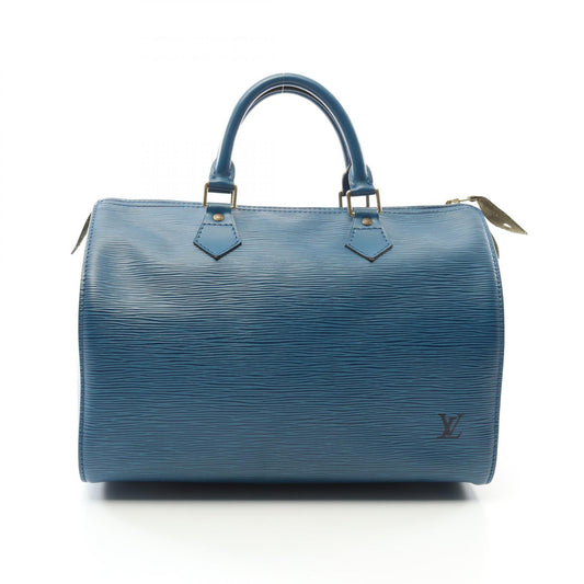 Louis Vuitton Speedy 35 Epi Blue Leather Handbag