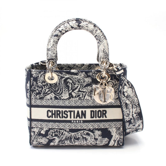 Dior Lady D-Lite Medium Canvas Handbag