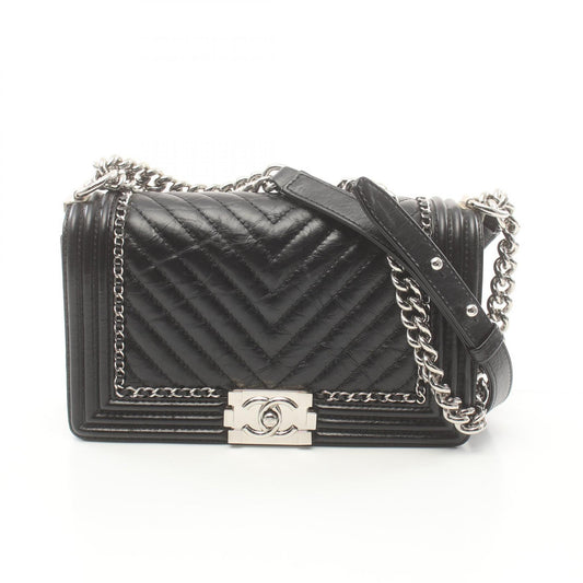 Chanel Boy V-Stitch Chevron Shoulder Bag