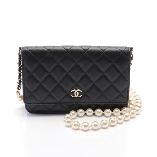 Chanel Lambskin Matelasse Shoulder Bag Black