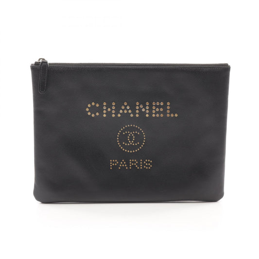 Chanel Caviar Skin Clutch Bag A80802