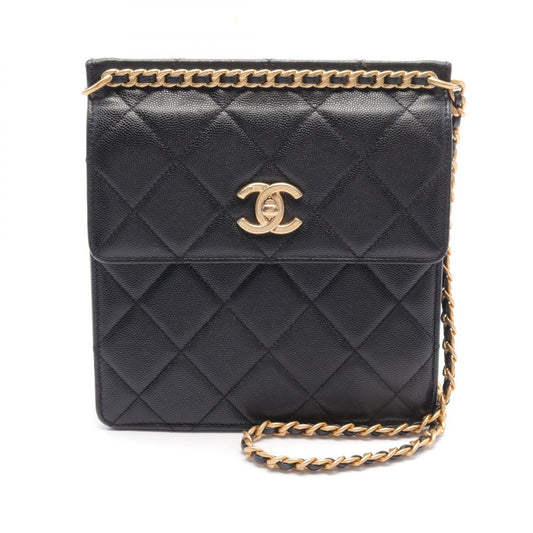 Chanel Matelasse Leather Shoulder Bag Black