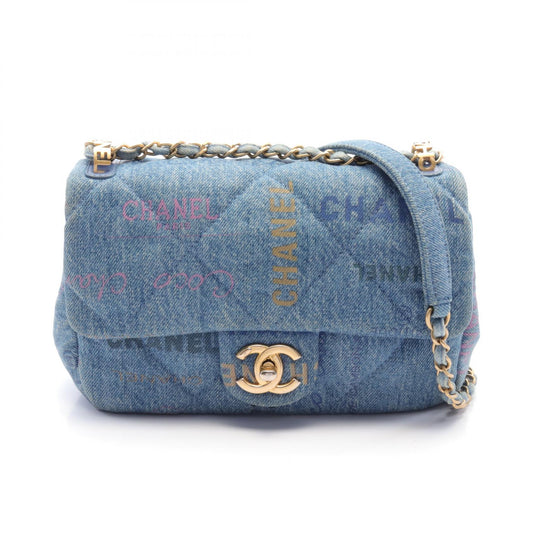 Chanel Denim Matelasse Shoulder Bag AS3135