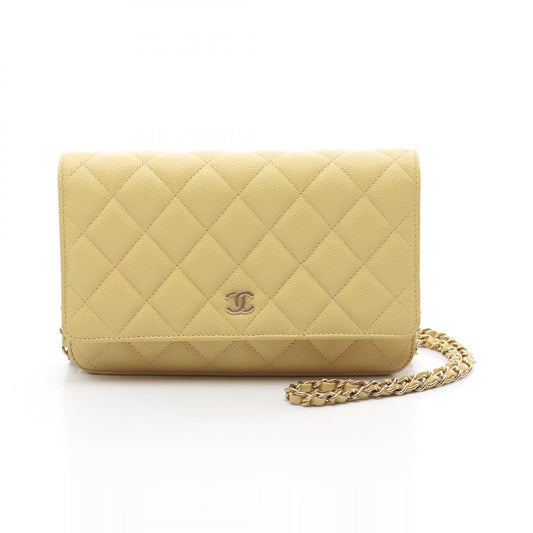 Chanel Matelasse Caviar Shoulder Bag Yellow