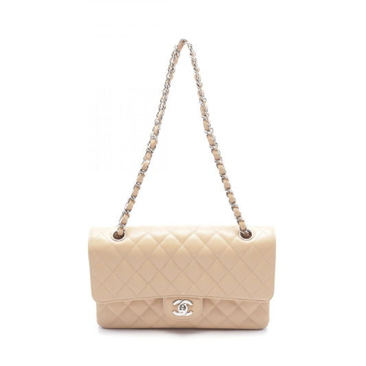 Chanel Caviar Skin Matelasse W Flap Shoulder Bag
