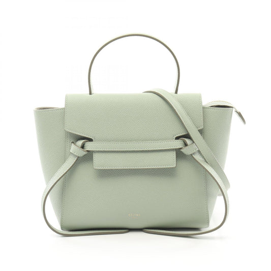 Celine Leather Belt Bag Nano Handbag Green
