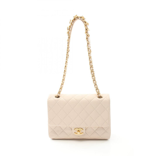 Chanel Lambskin Matelasse Shoulder Bag Pink