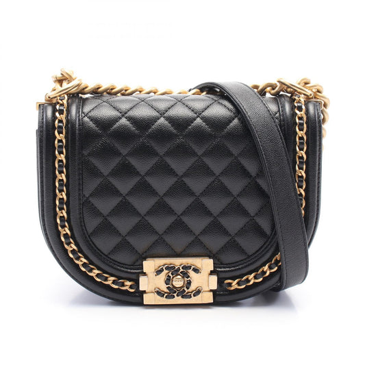 Chanel Boy Small Shoulder Bag Caviar Leather Black