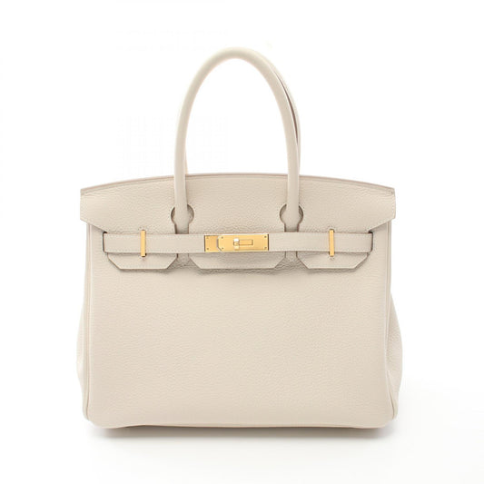 Hermes Birkin 30 Togo Handbag White