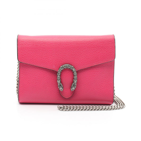 Gucci Dionysus Leather Shoulder Bag Pink
