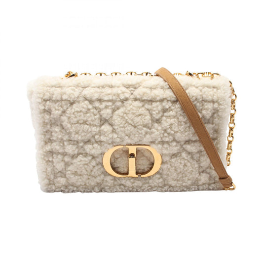 Dior CARO Sheepskin Shearling Shoulder Bag