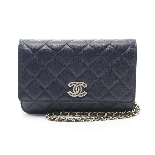 Chanel Matelasse Leather Chain Wallet Shoulder Bag