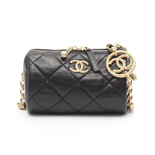Chanel Mini Bowling Bag Lambskin Black