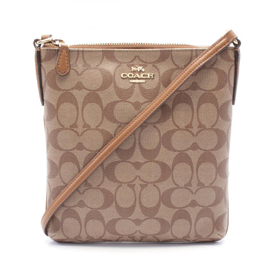 Coach Signature Shoulder Bag PVC Leather