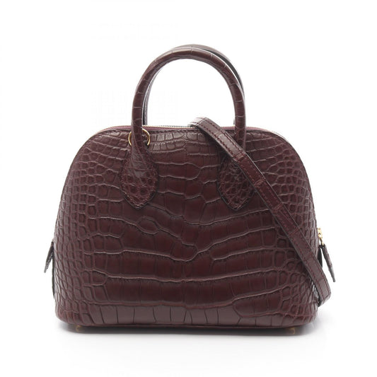 Hermes Bolide 1923 Mini Rouge Ash Alligator Handbag