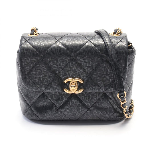 Chanel Calf Leather Shoulder Bag Black