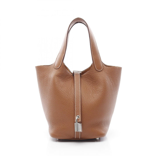 Hermes Picotin PM Gold Handbag Brown