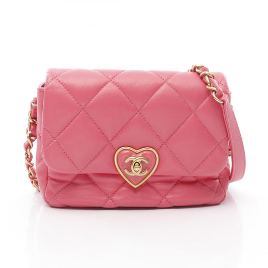 Chanel Matelasse Heart Lock Lambskin Shoulder Bag
