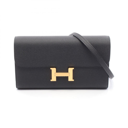 Hermes Constance Long To Go Shoulder Bag Black
