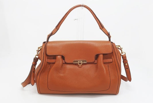 Salvatore Ferragamo Gancini 2WAY Leather Shoulder Bag