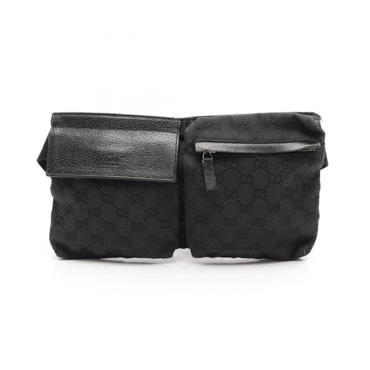 Gucci Canvas Leather Waist Bag 28566