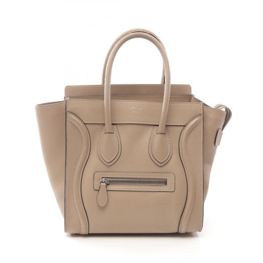 Celine Luggage Micro Shopper Tote Bag Leather