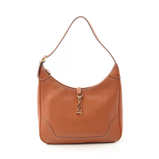 Hermes Trim 31 Leather Shoulder Bag Brown