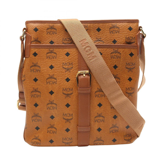 MCM Visetos PVC Canvas Leather Shoulder Bag