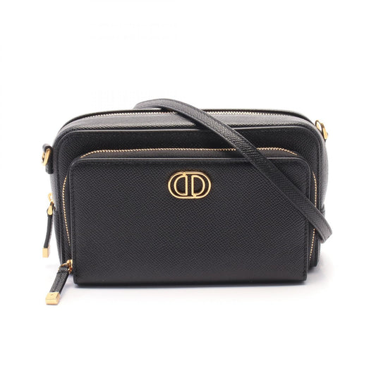 Dior Leather Caro Double Pouch Shoulder Bag